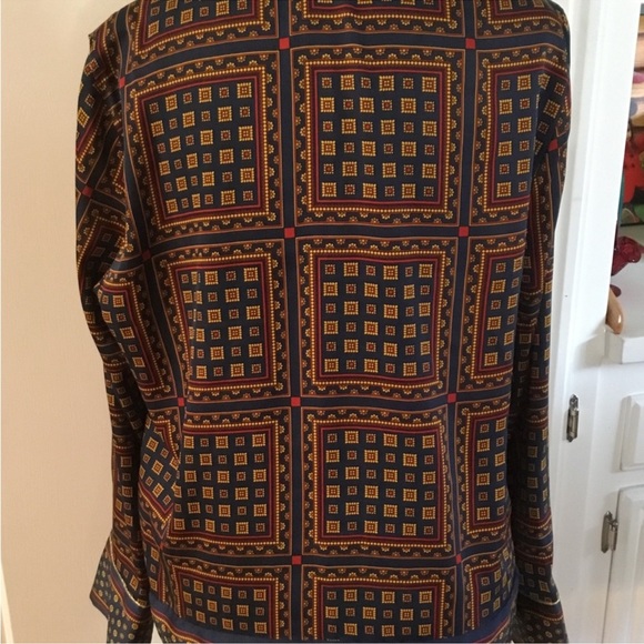 Zara TRF Satin Print Blouse! Size L - Picture 6 of 9